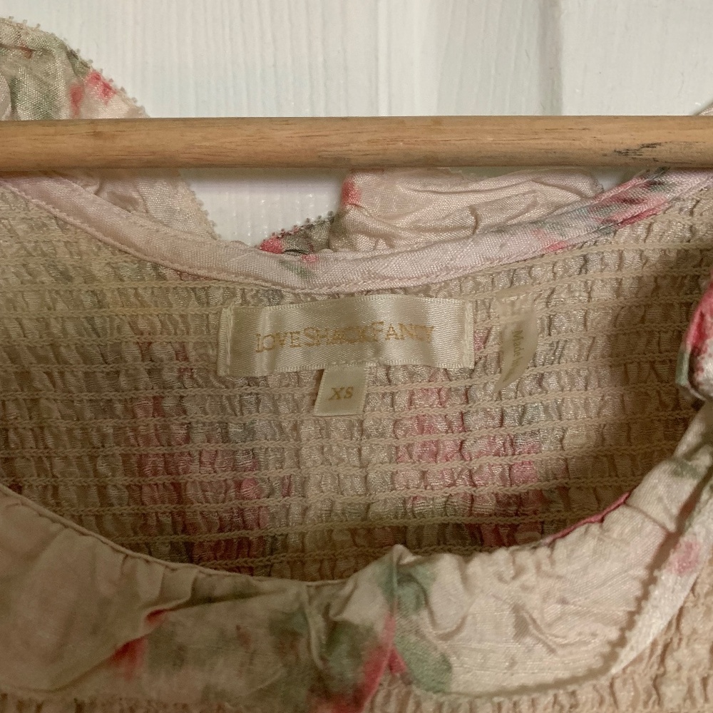 Violet Silk Floral Smocked Mini Dress - Picture 2 of 5